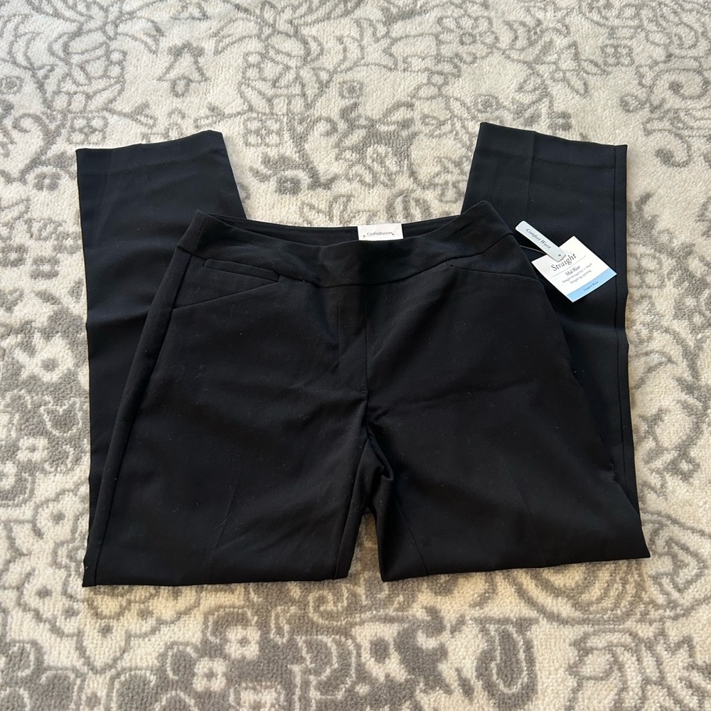 NWT Croft & Barrow Black Straight Leg Women's Pants